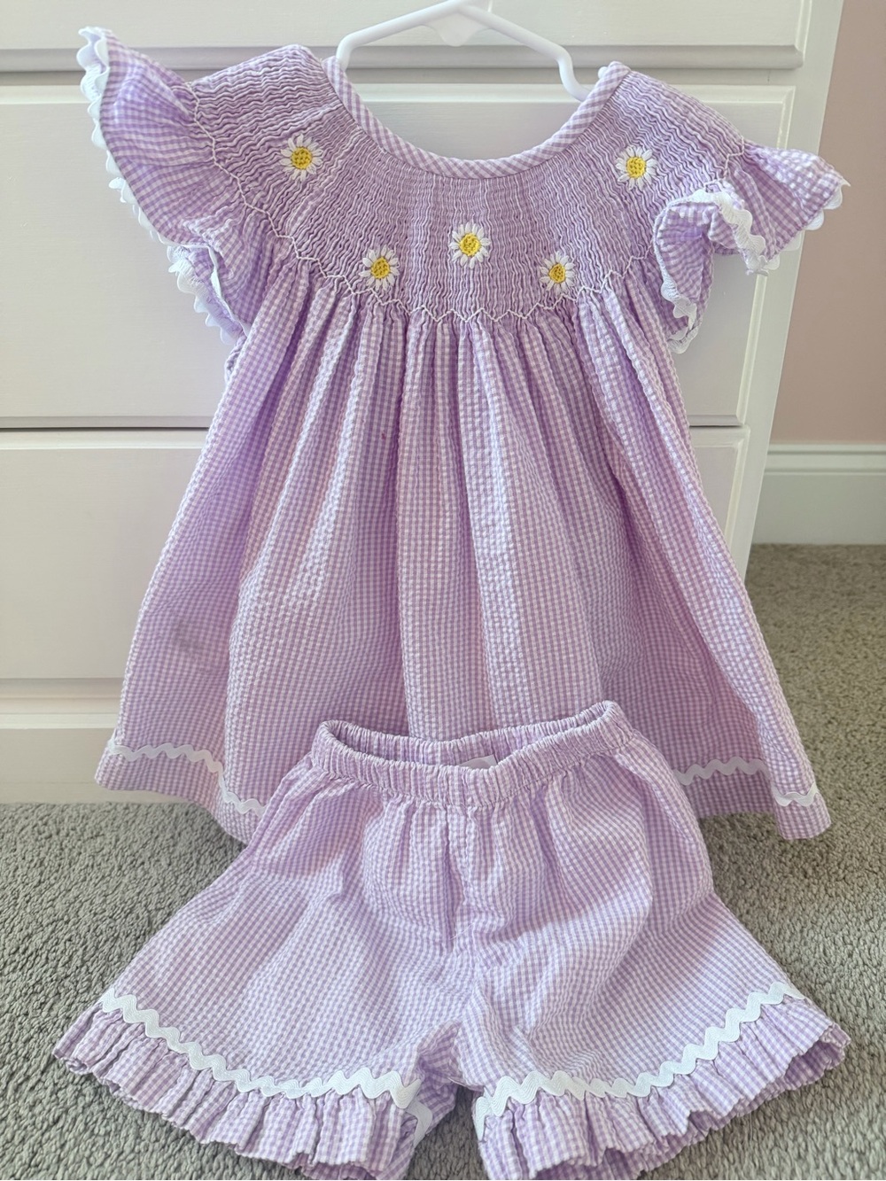 Stitchy Fish Floral Short Set